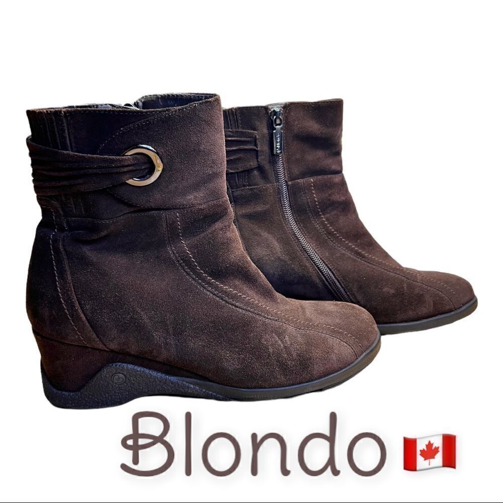 BLONDO 8 Brown  Ankle Boots Waterproof Suede Leather Bootie Winter Outdoors